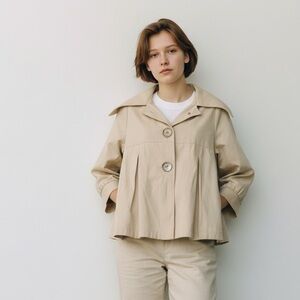 🪷Miss Me Women's Cropped. Pleated Swing Jacket. Size S.